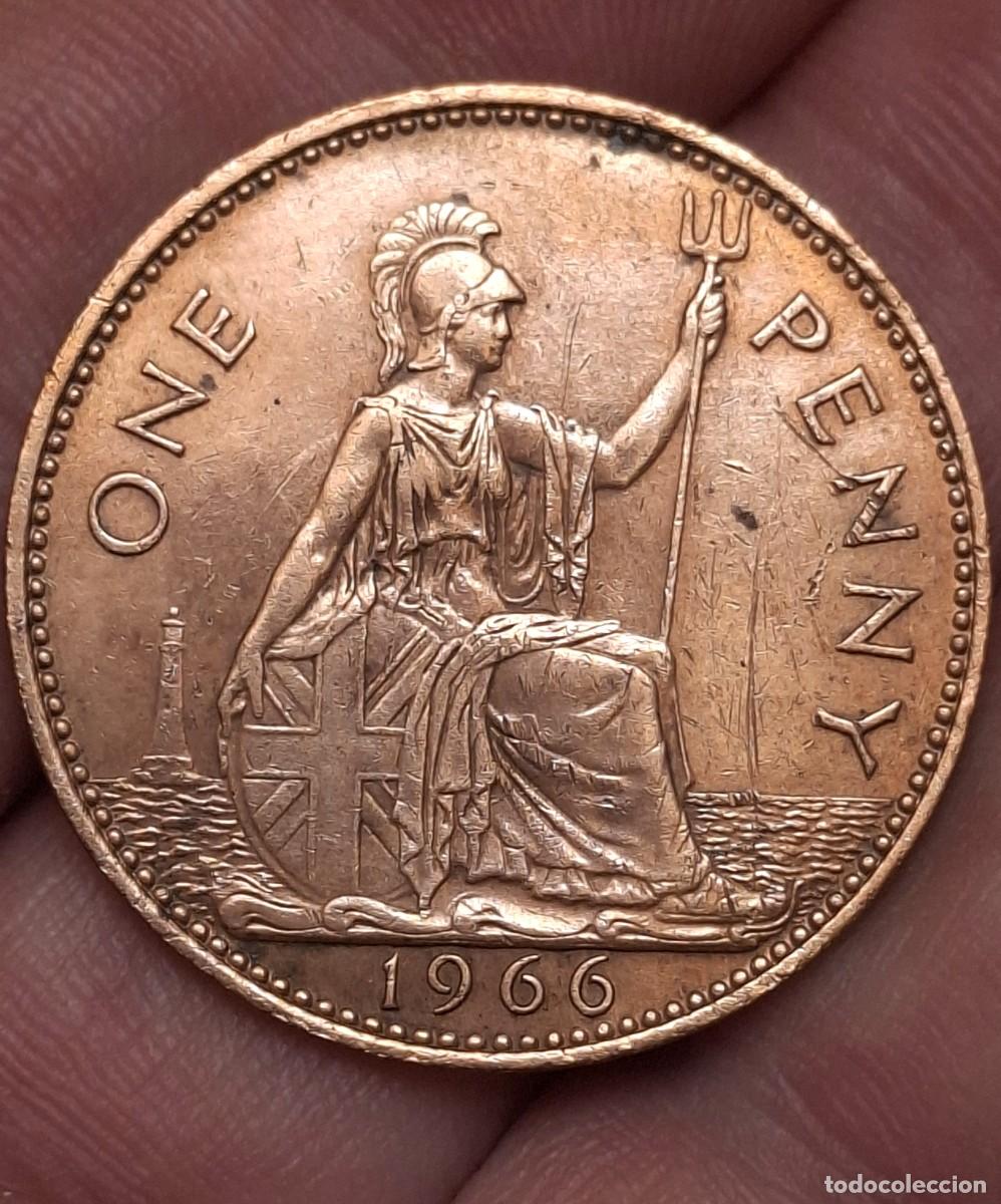 Monedas antiguas de Europa: Inglaterra - 1 Penny 1966