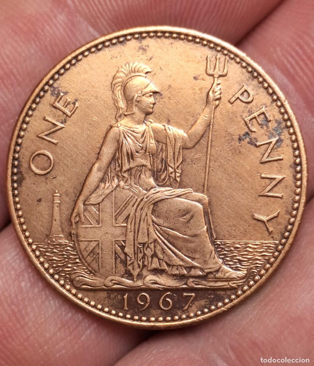 Monedas antiguas de Europa: Inglaterra - 1 Penny 1967