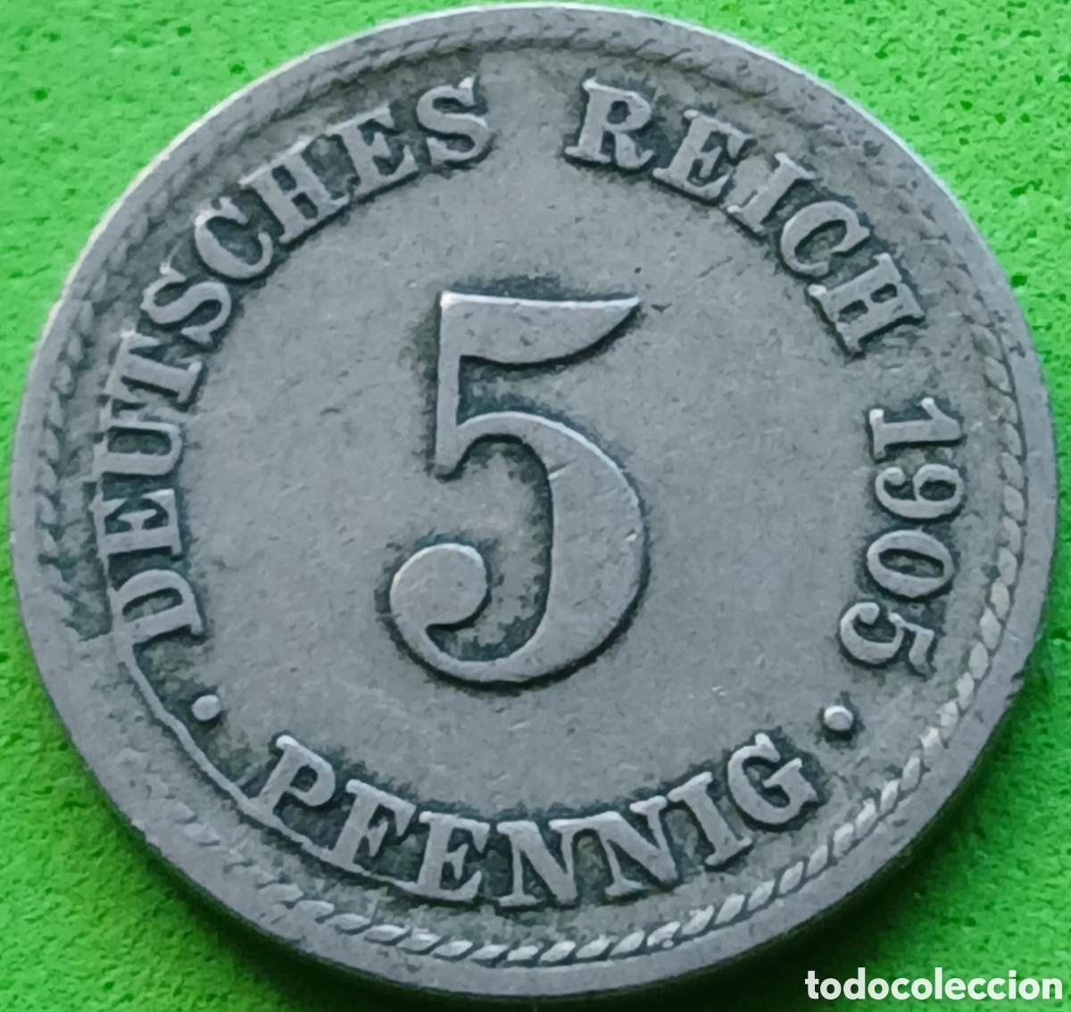 Monedas antiguas de Europa: Alemania Imperio 5 pfennig 1905 F km#11 poco com&uacute;n