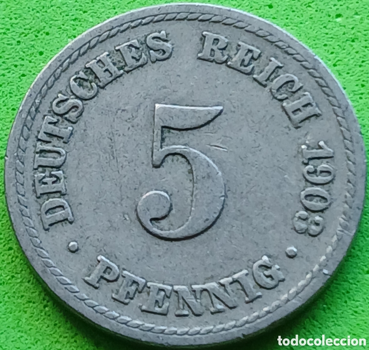 Monedas antiguas de Europa: Alemania Imperio 5 pfennig 1903 F km#11 poco com&uacute;n