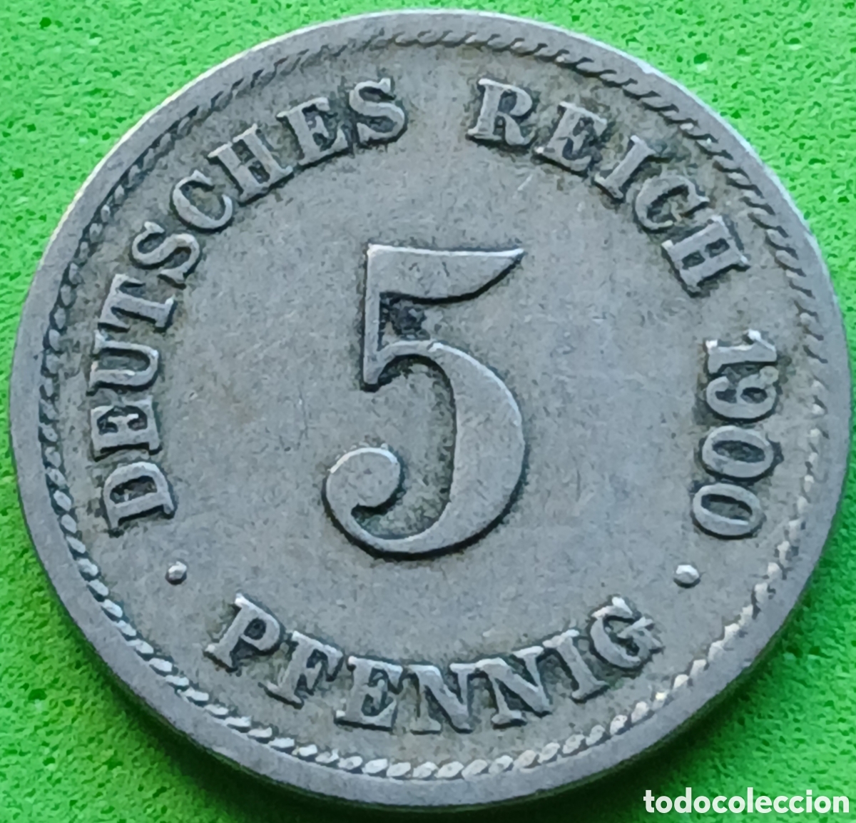 Monedas antiguas de Europa: Alemania Imperio 5 pfennig 1900 G km#11 poco com&uacute;n