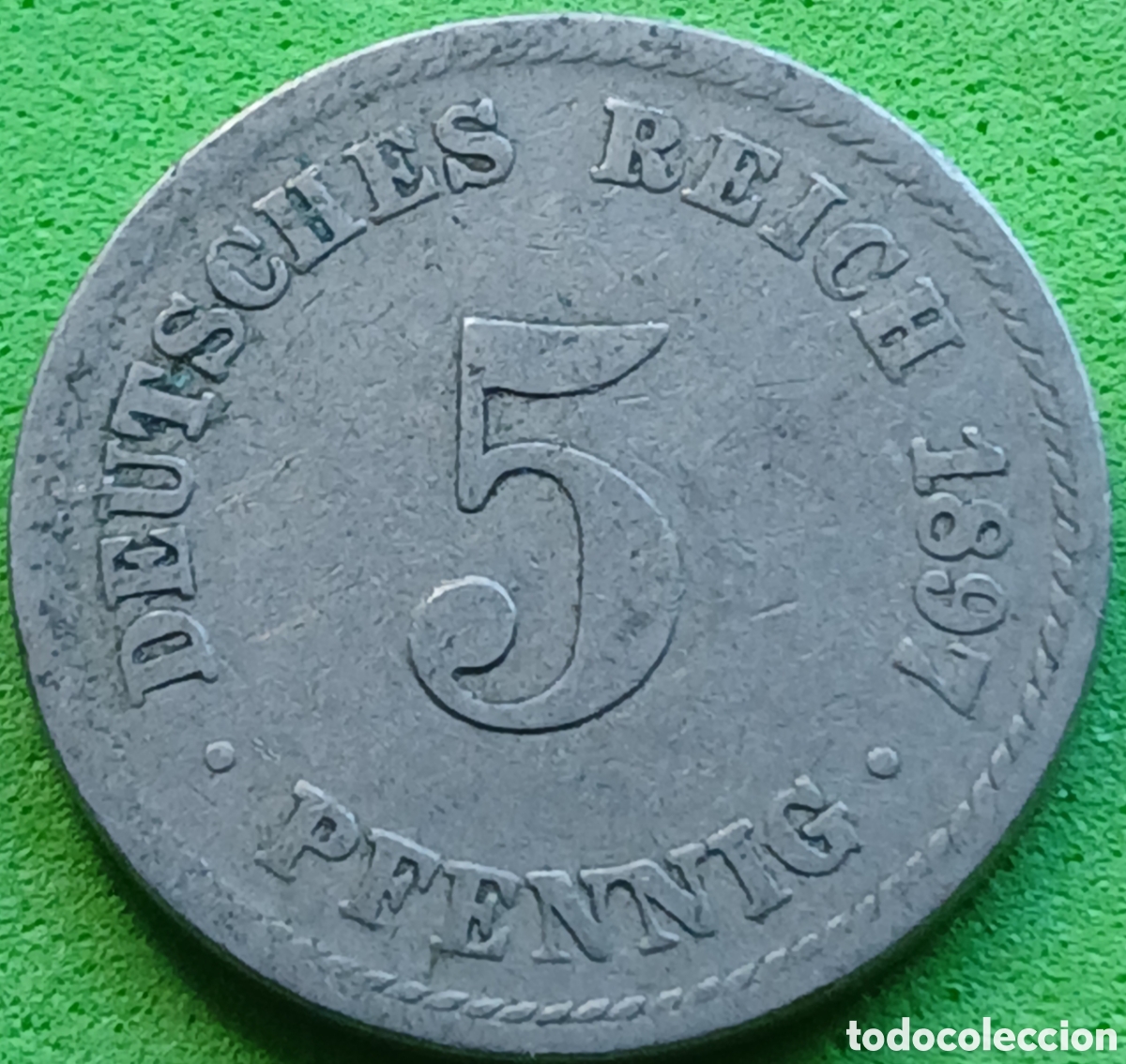 Monedas antiguas de Europa: Alemania Imperio 5 pfennig 1897 A km#11