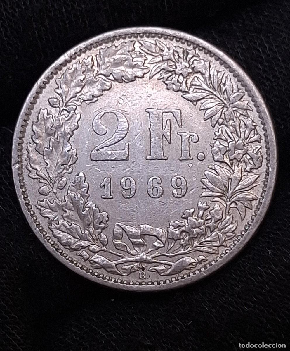 Monedas antiguas de Europa: Suiza - 2 Francos 1969