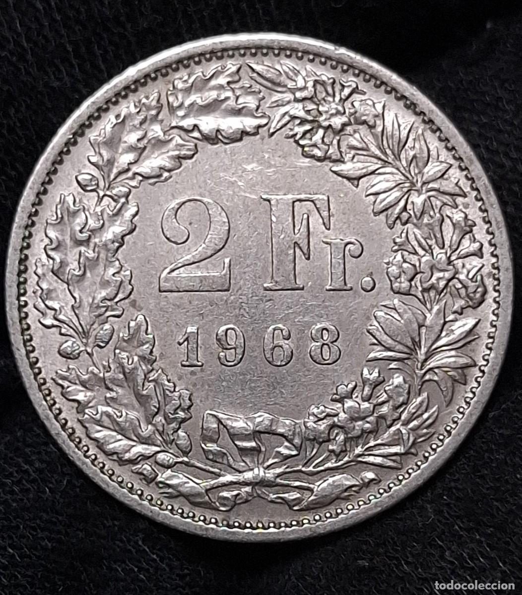 Monedas antiguas de Europa: Suiza - 2 Francos 1968