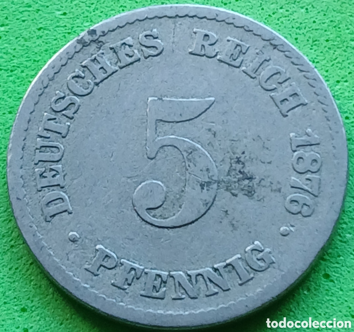 Monedas antiguas de Europa: Alemania Imperio 5 pfennig 1876 C km#3
