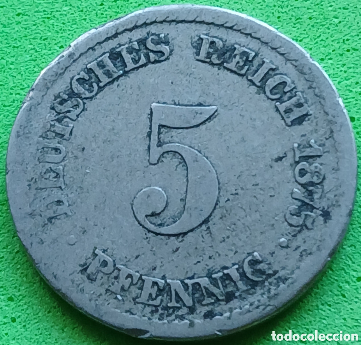 Monedas antiguas de Europa: Alemania Imperio 5 pfennig 1875 D km#3