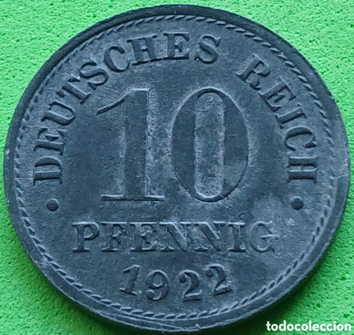 Monedas antiguas de Europa: Alemania Imperio 10 pfennig 1922 km#26