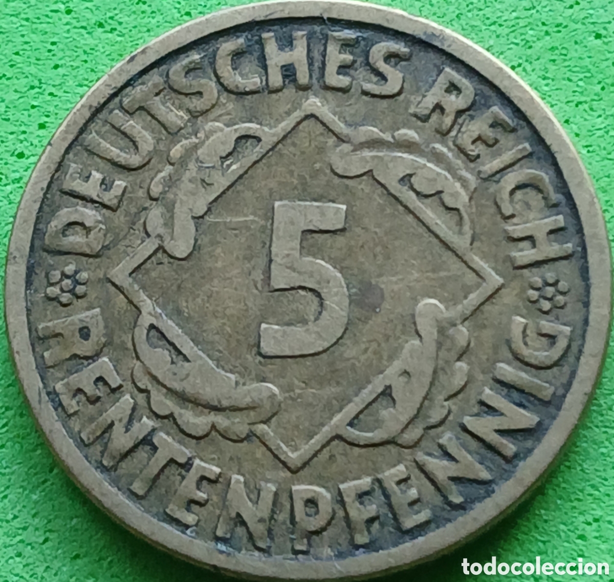 Monedas antiguas de Europa: Alemania Rep&uacute;blica de Weimar 5 rentenpfennig 1924 G km#32