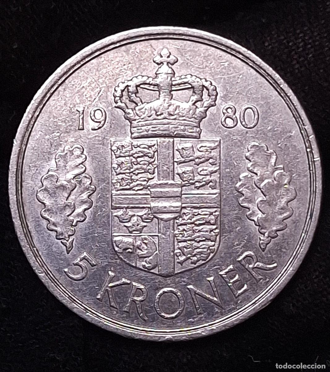 Monedas antiguas de Europa: Dinamarca - 5 Kroner 1980