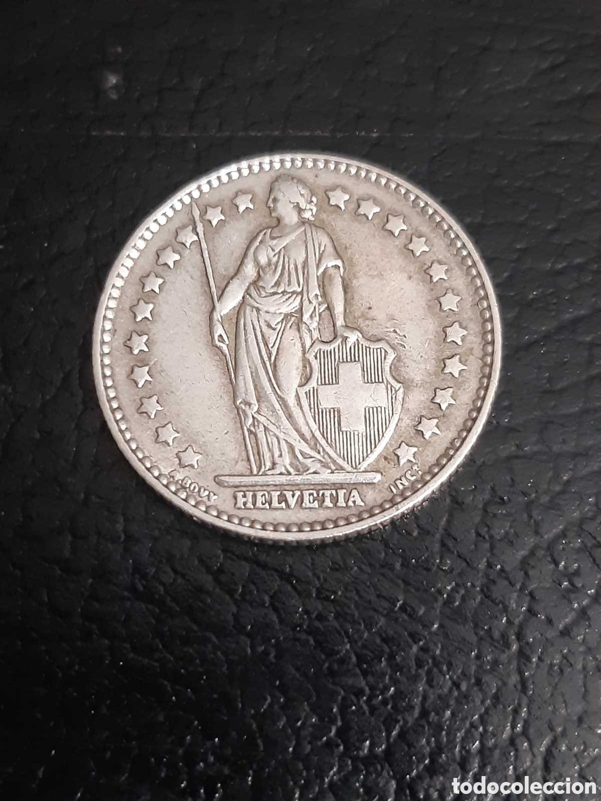 Monedas antiguas de Europa: Moneda Suiza plata 1 Franco 1962