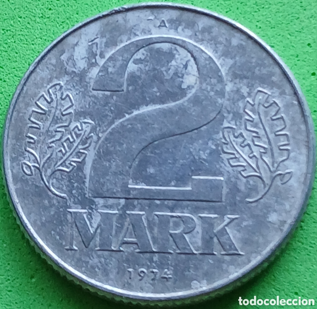 Monedas antiguas de Europa: Alemania Oriental 2 marcos 1974 km#48