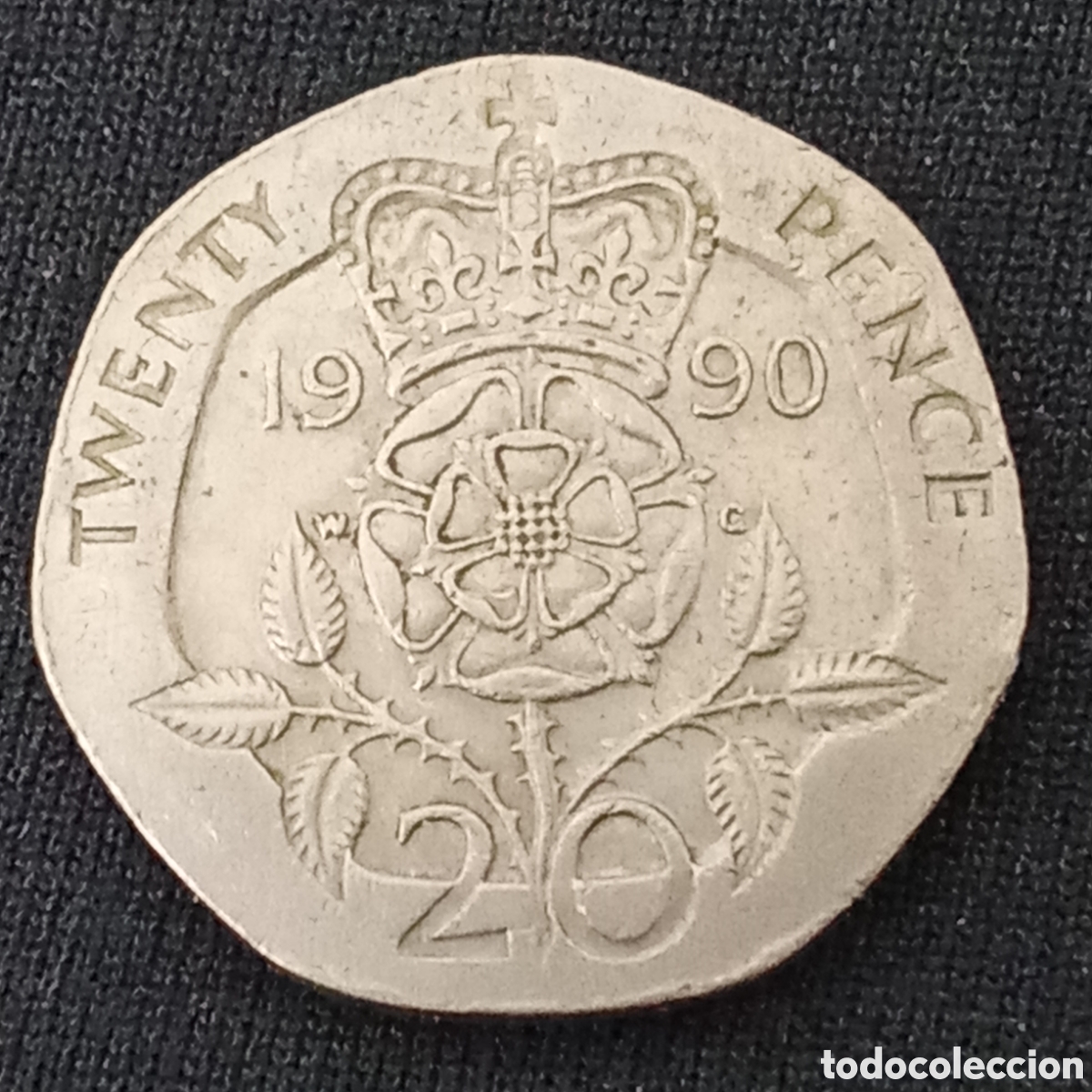 Monedas antiguas de Europa: Reino unido 20 peniques a&ntilde;o 1990