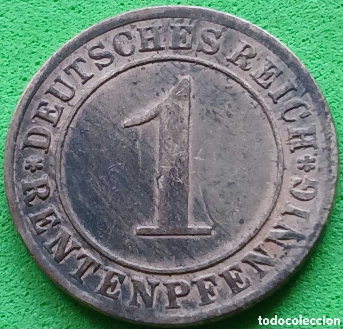 Monedas antiguas de Europa: Alemania Rep&uacute;blica de Weimar 1 rentenpfennig 1924 E km#30 poco com&uacute;n