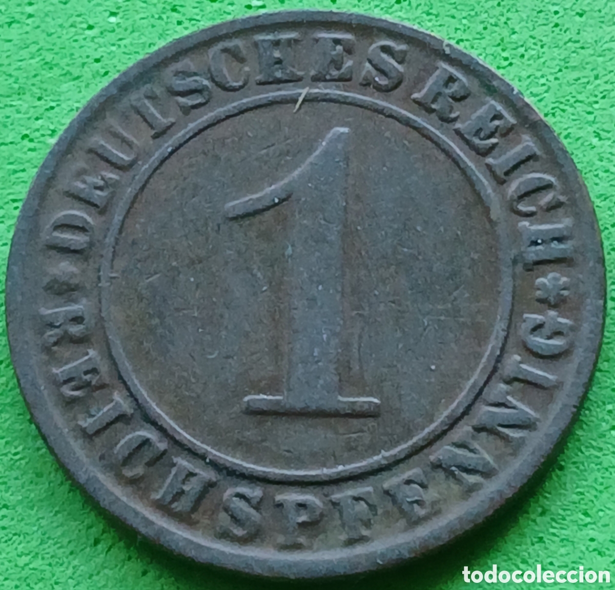 Monedas antiguas de Europa: Alemania Rep&uacute;blica de Weimar 1 reichspfennig 1925 G km#37