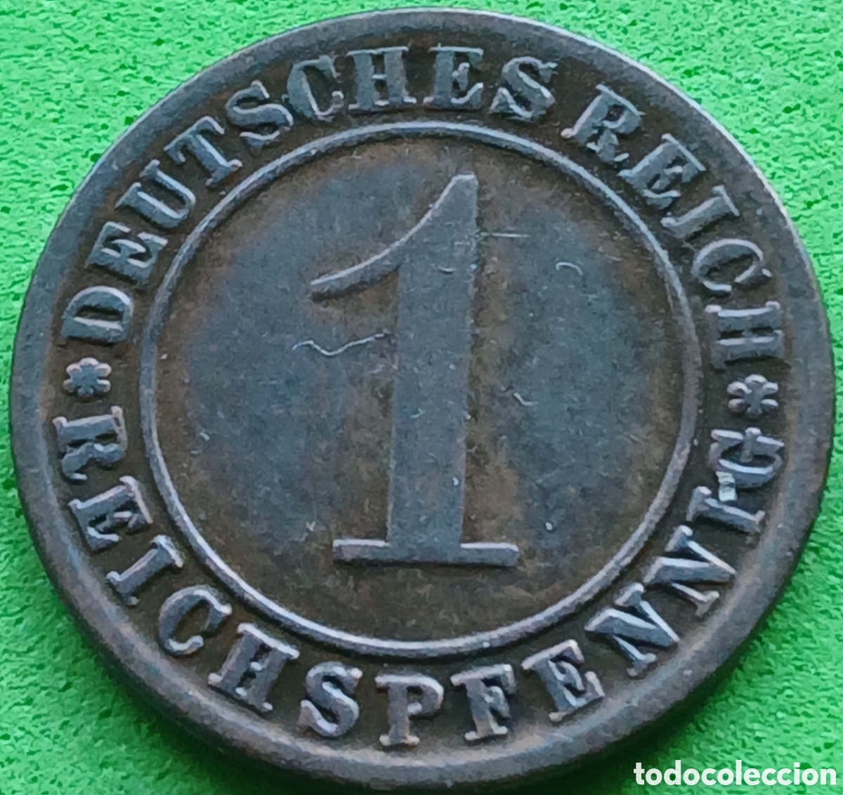 Monedas antiguas de Europa: Alemania Rep&uacute;blica de Weimar 1 reichspfennig 1933 A km#37