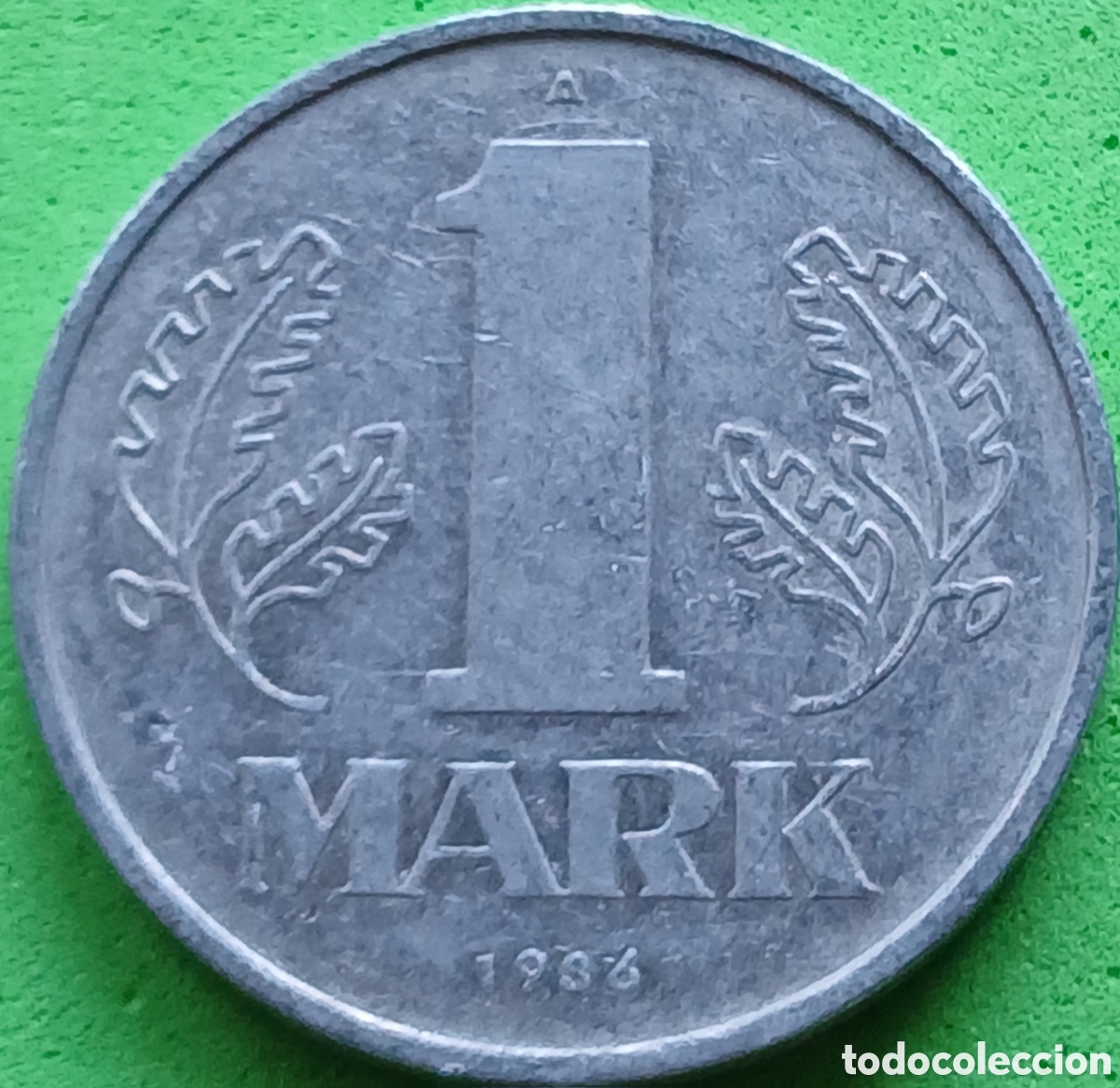 Monedas antiguas de Europa: Alemania Oriental 1 marco 1986 km#35.2 ESCASA!
