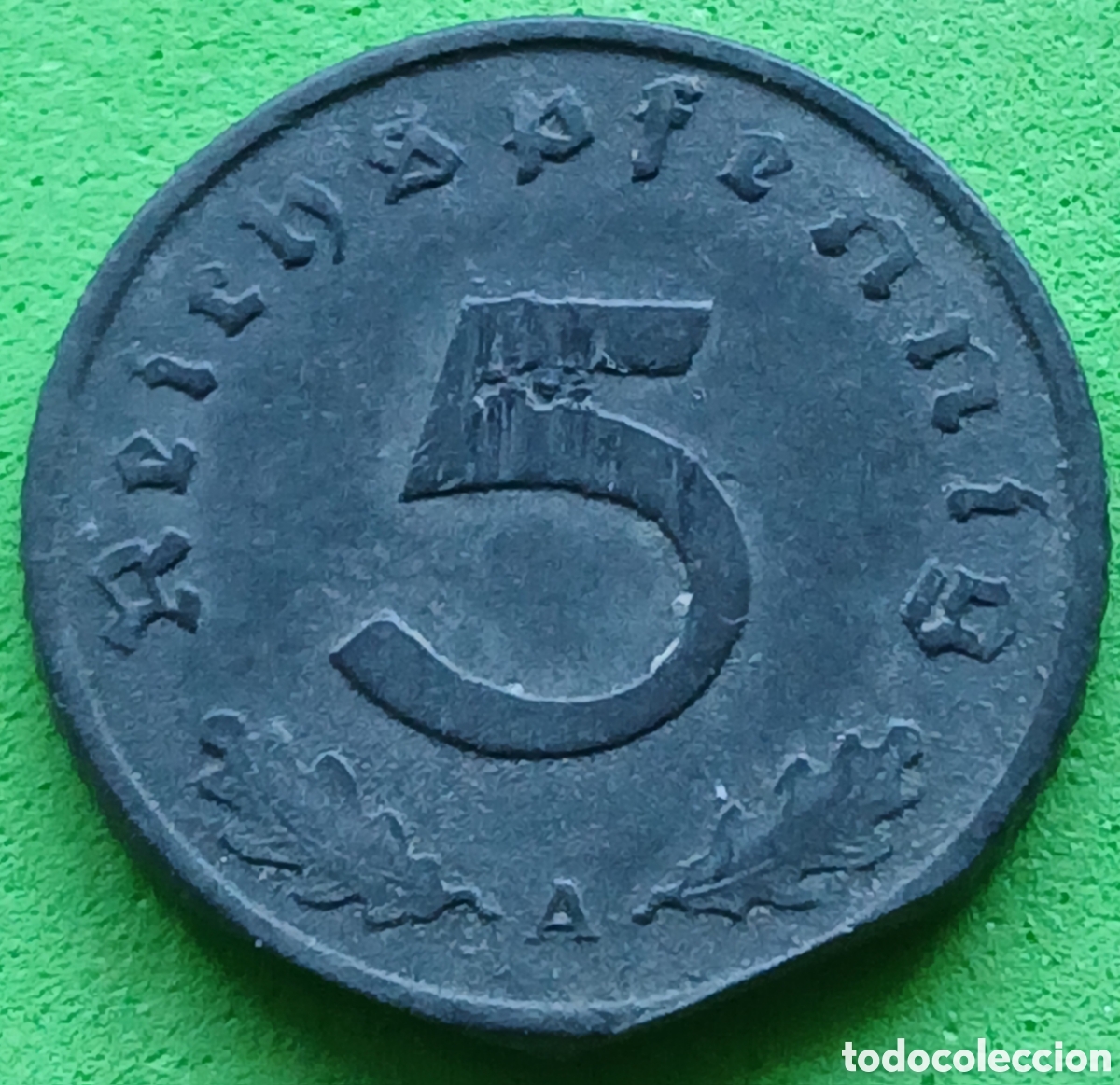 Monedas antiguas de Europa: Alemania Tercer Reich 5 reichspfennig 1941 A km#100 error de acu&ntilde;aci&oacute;n