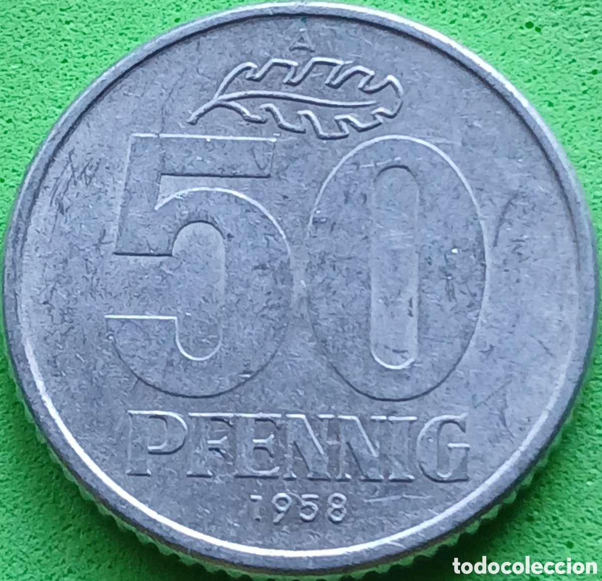 Monedas antiguas de Europa: Alemania Oriental 50 pfennig 1958 km#12.1