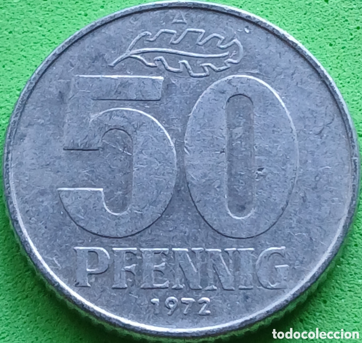 Monedas antiguas de Europa: Alemania Oriental 50 pfennig 1972 km#12.2