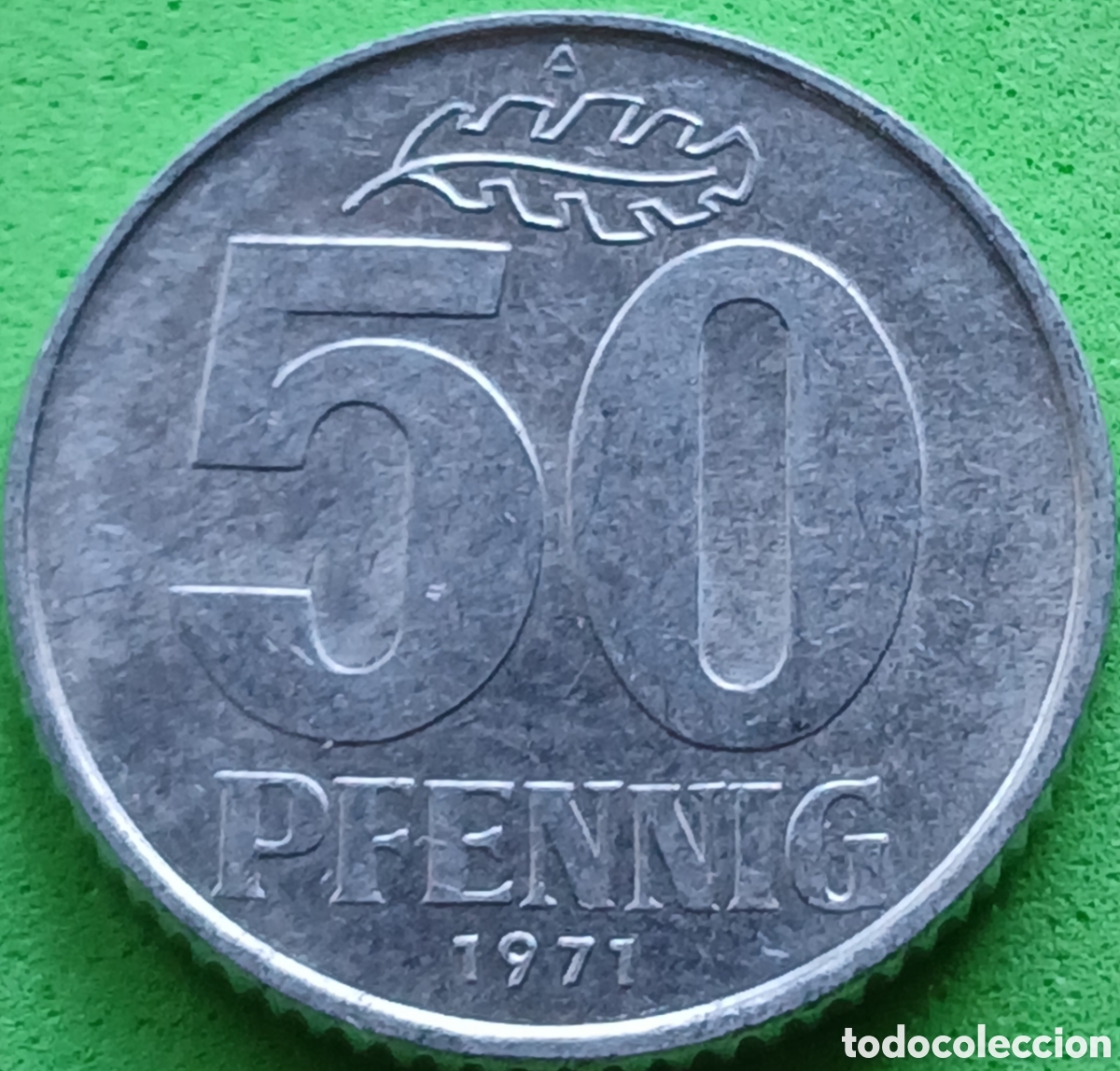 Monedas antiguas de Europa: Alemania Oriental 50 pfennig 1971 km#12.2