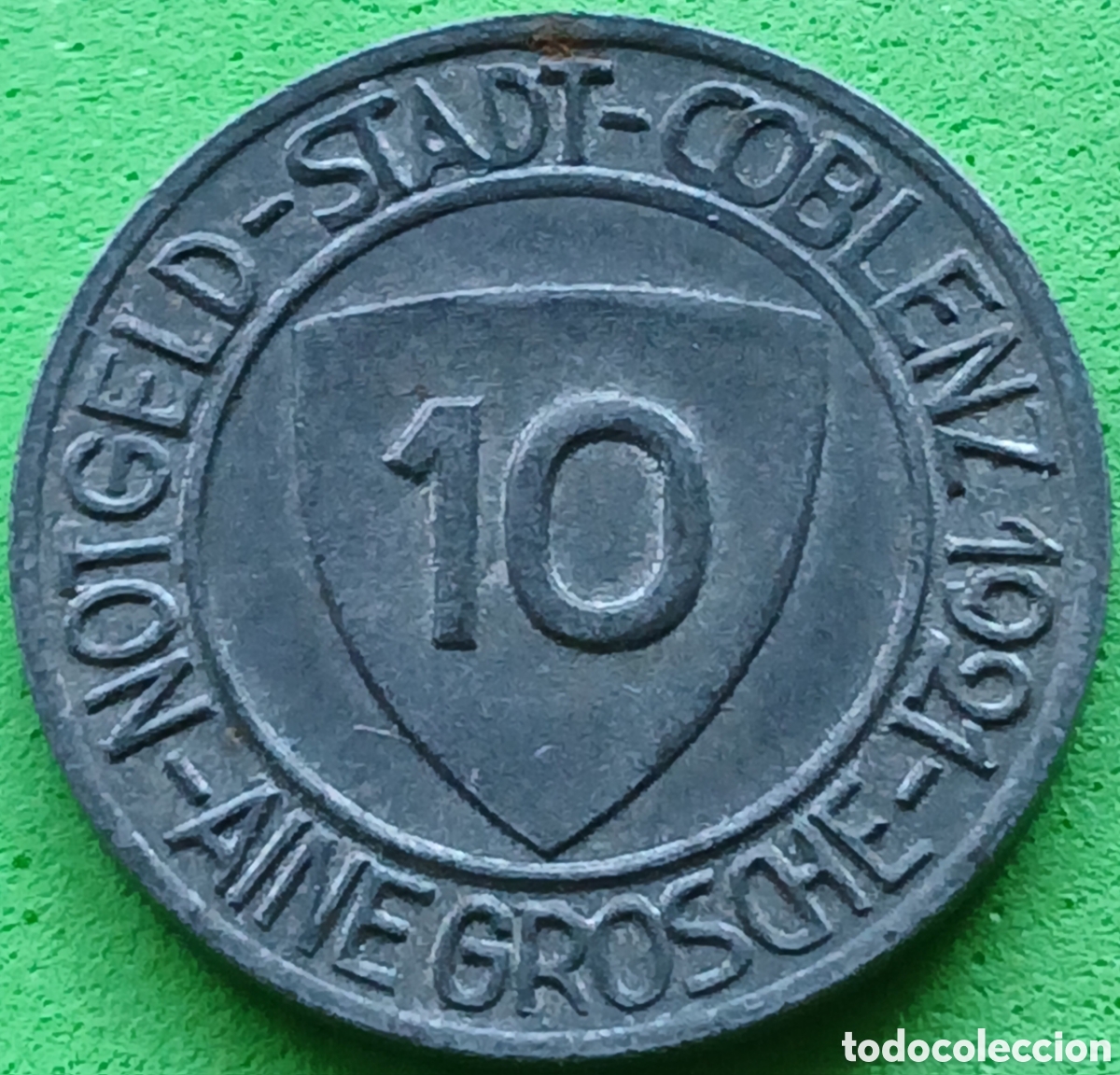 Monedas antiguas de Europa: Alemania Ciudad de Coblenza 10 pfennig 1921 WF#80.5 Notgeld