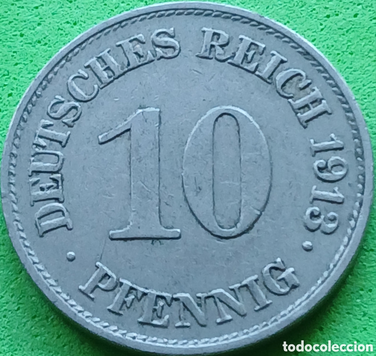 Monedas antiguas de Europa: Alemania Imperio 10 pfennig 1913 E km#12 poco com&uacute;n