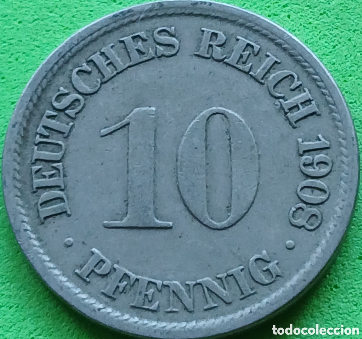 Monedas antiguas de Europa: Alemania Imperio 10 pfennig 1908 F km#12