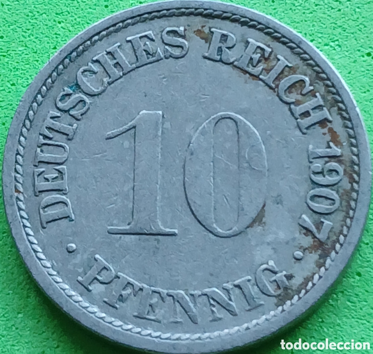 Monedas antiguas de Europa: Alemania Imperio 10 pfennig 1907 F km#12