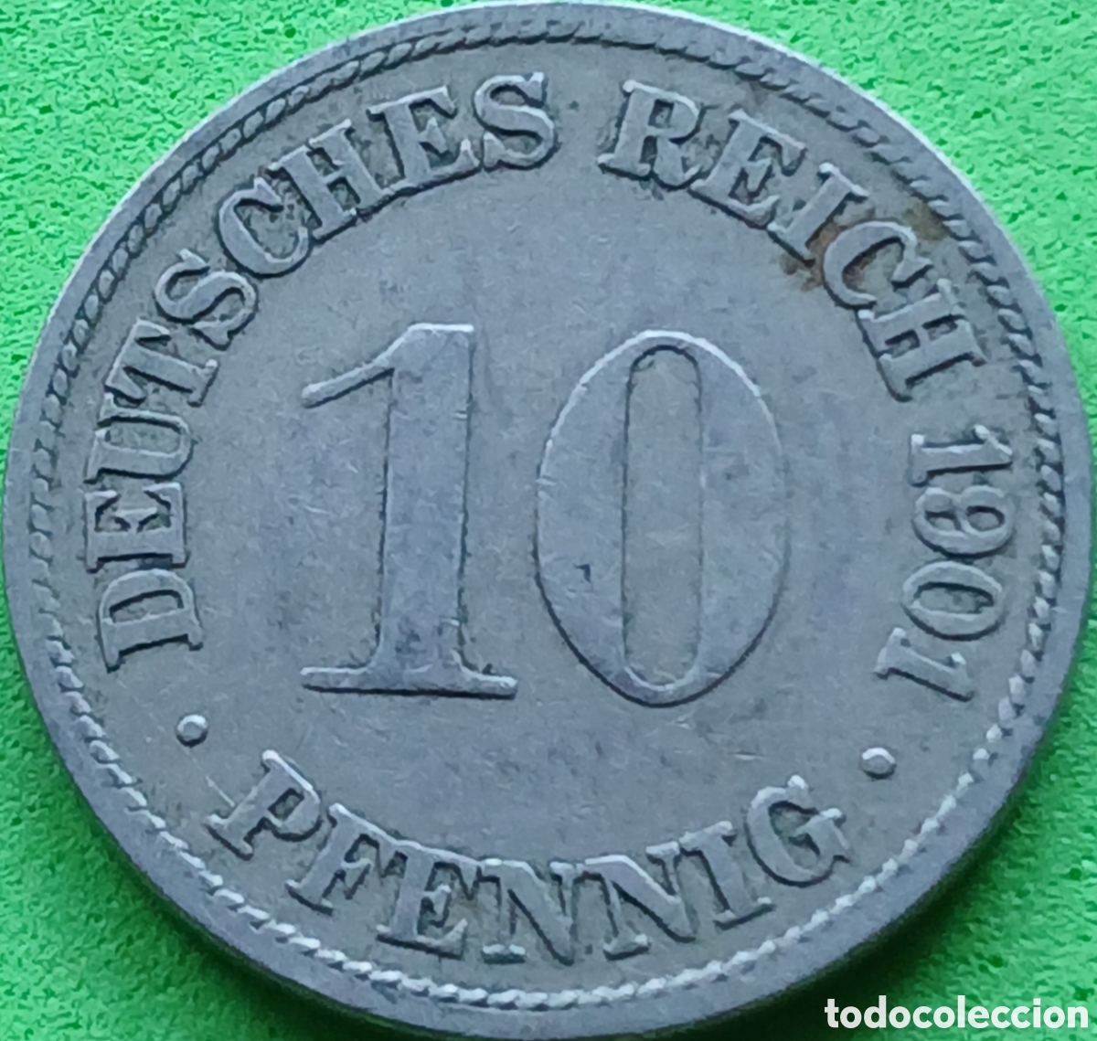 Monedas antiguas de Europa: Alemania Imperio 10 pfennig 1901 F km#12