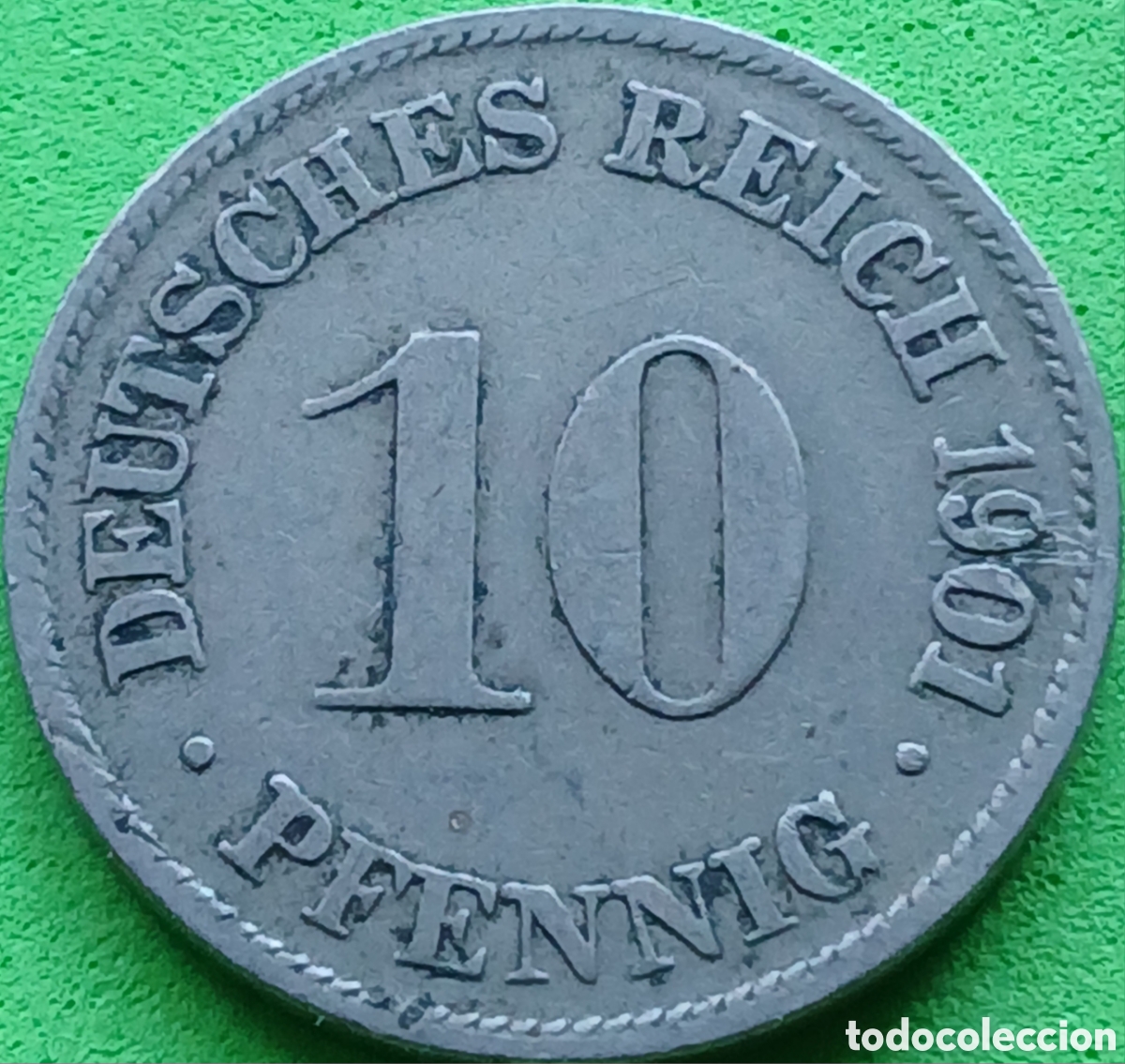 Monedas antiguas de Europa: Alemania Imperio 10 pfennig 1901 D km#12