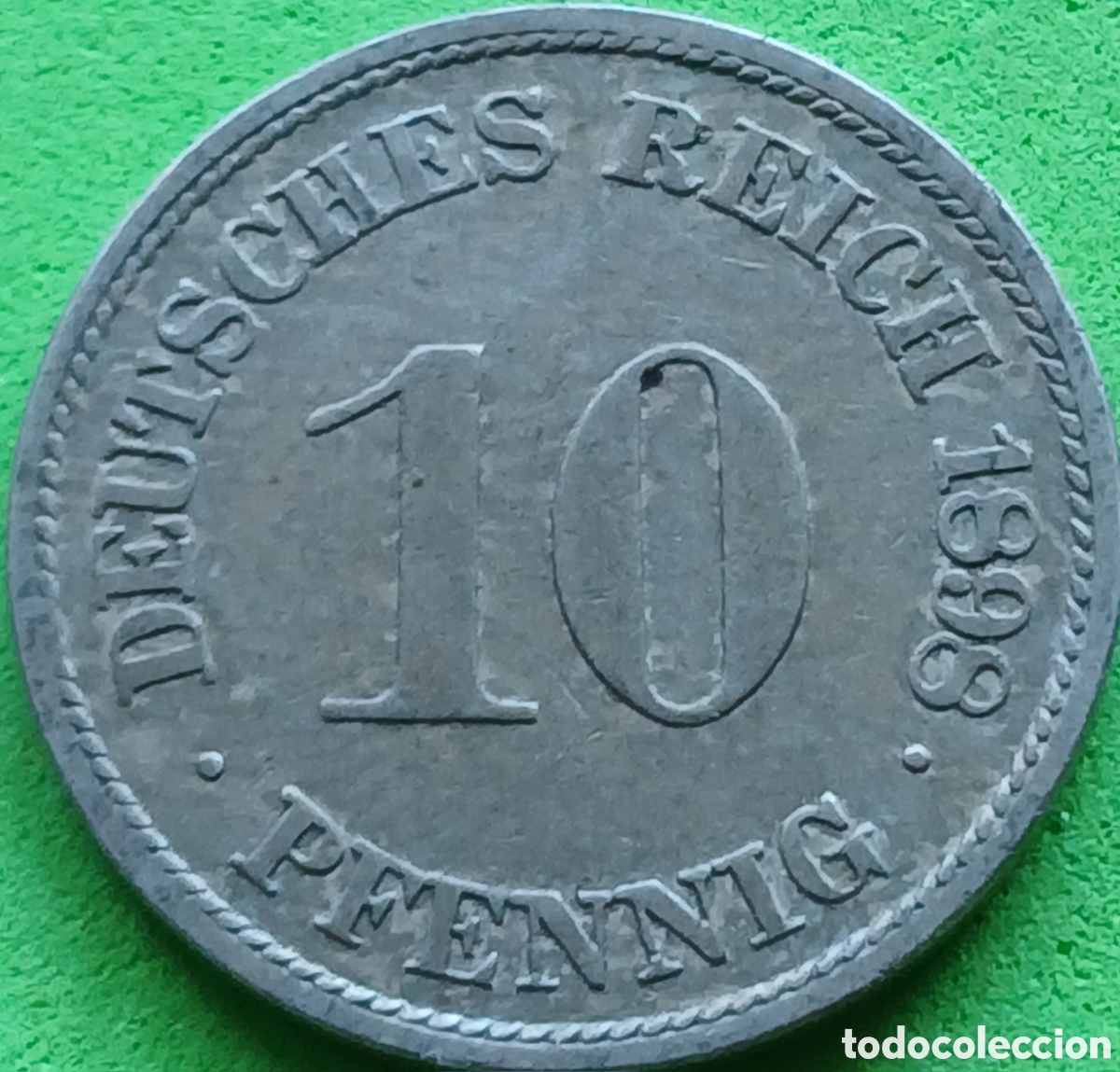 Monedas antiguas de Europa: Alemania Imperio 10 pfennig 1898 F km#12