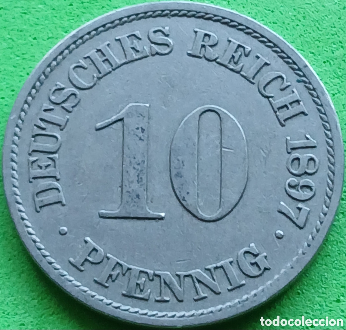 Monedas antiguas de Europa: Alemania Imperio 10 pfennig 1897 A km#12