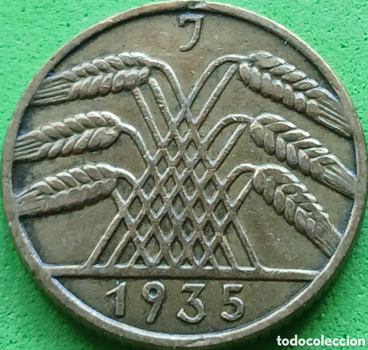 Monedas antiguas de Europa: Alemania Rep&uacute;blica de Weimar 10 reichspfennig 1935 J km#40