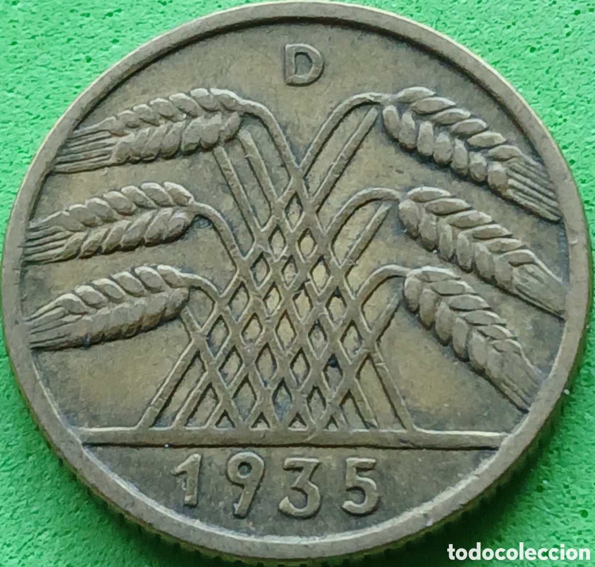 Monedas antiguas de Europa: Alemania Rep&uacute;blica de Weimar 10 reichspfennig 1935 D km#40