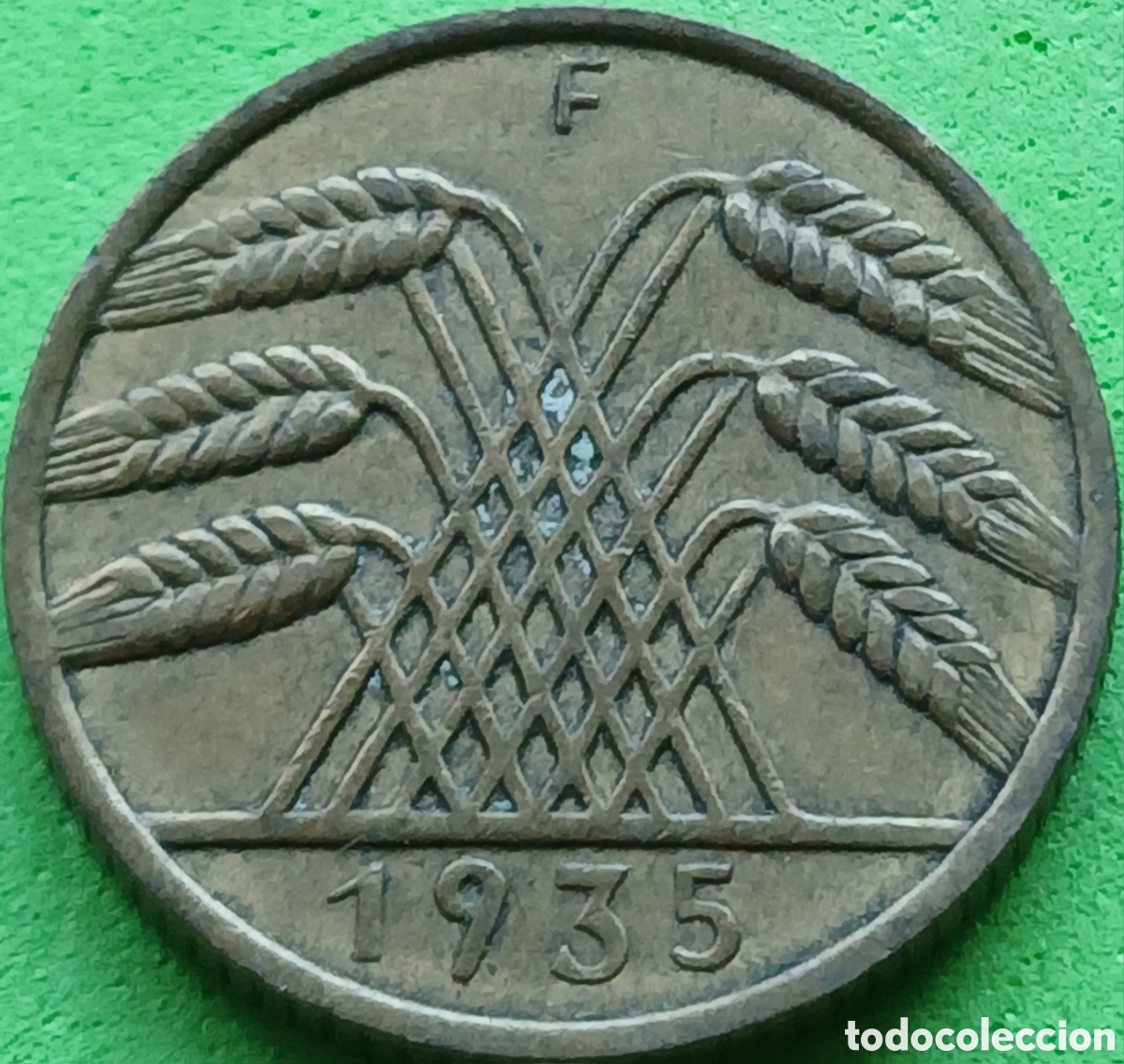 Monedas antiguas de Europa: Alemania Rep&uacute;blica de Weimar 10 reichspfennig 1935 F km#40