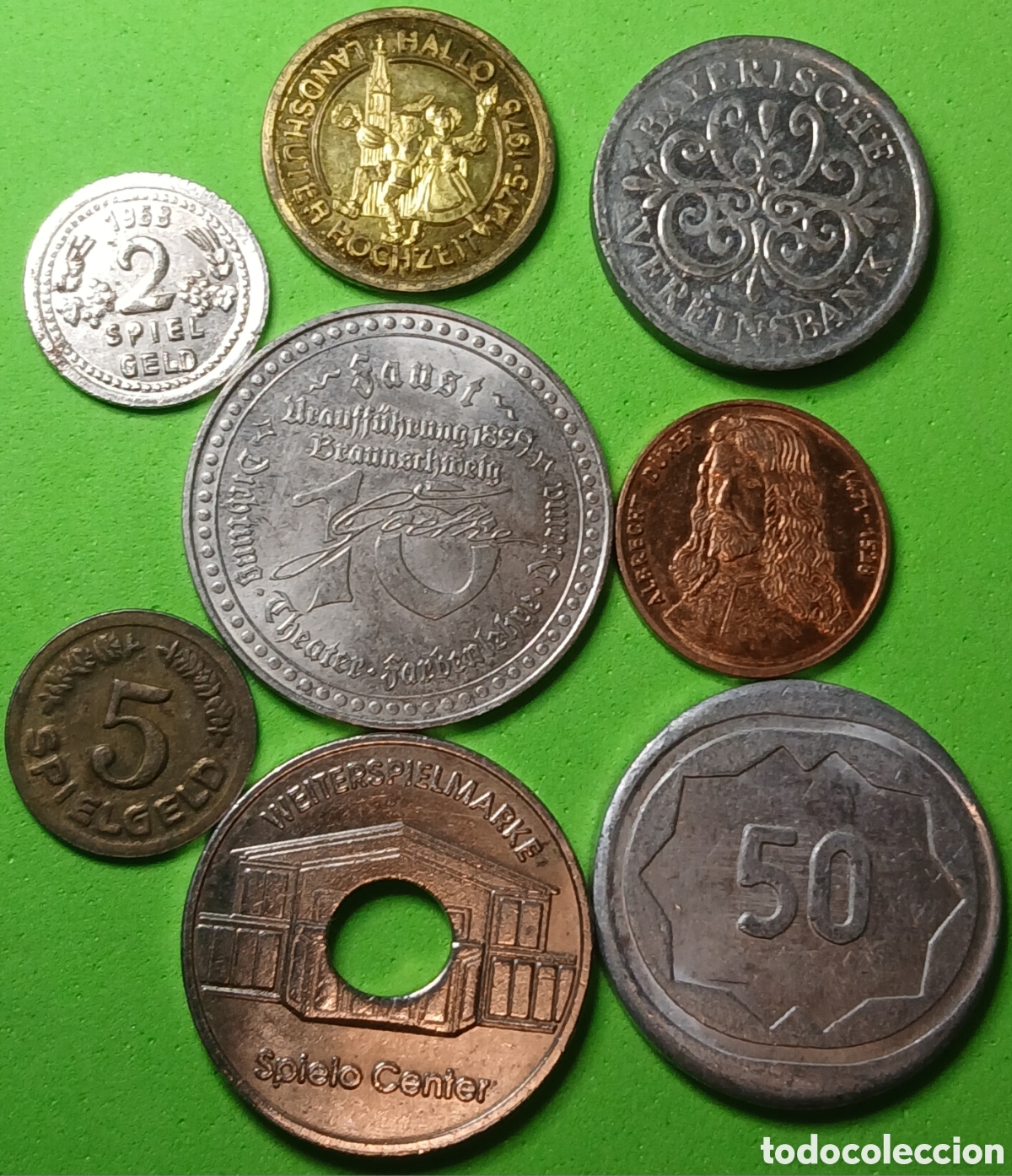 Alte M&uuml;nzen aus Europa: Lote 8 fichas/ token diferentes