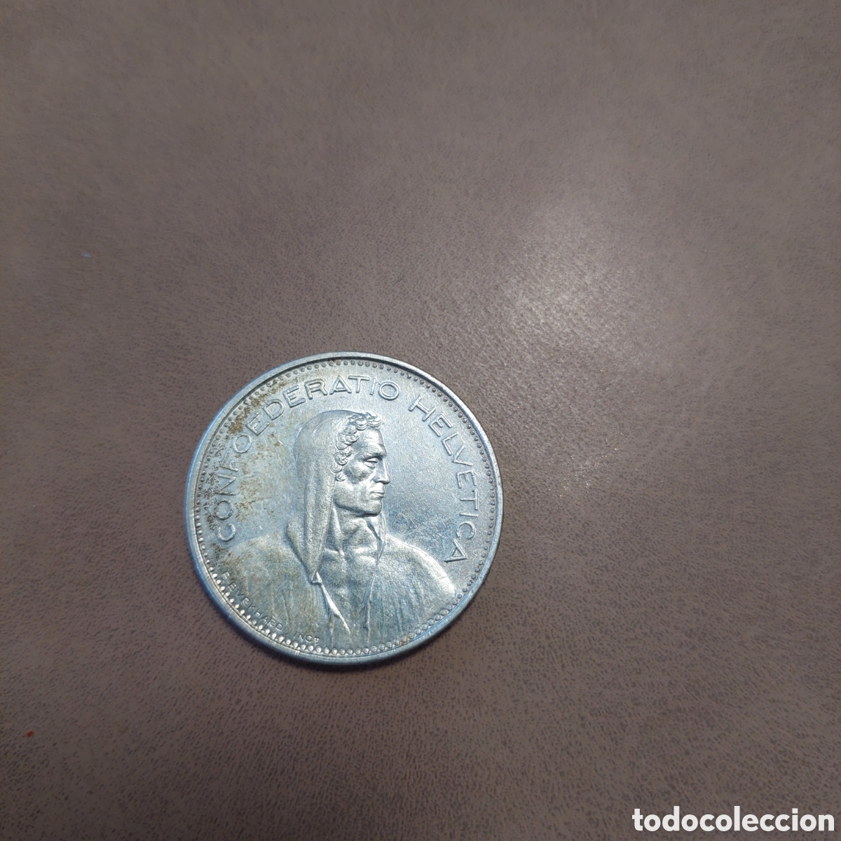 Monedas antiguas de Europa: 5 Francs Suizos 1965 B Plata