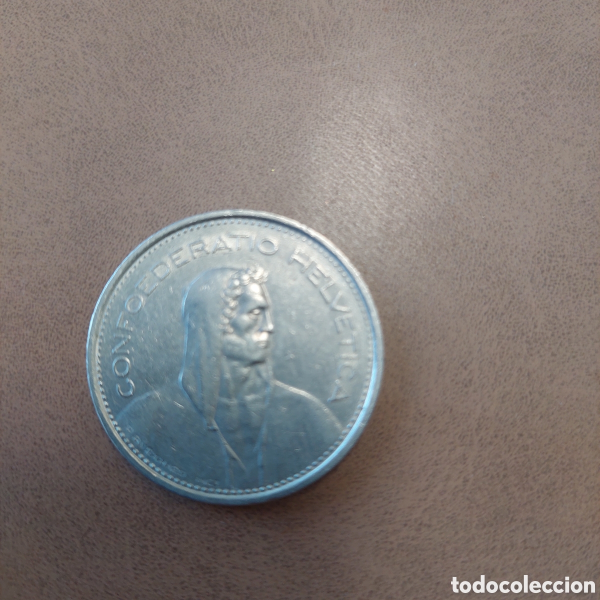 Monedas antiguas de Europa: 5 Francs Suizos 1973.