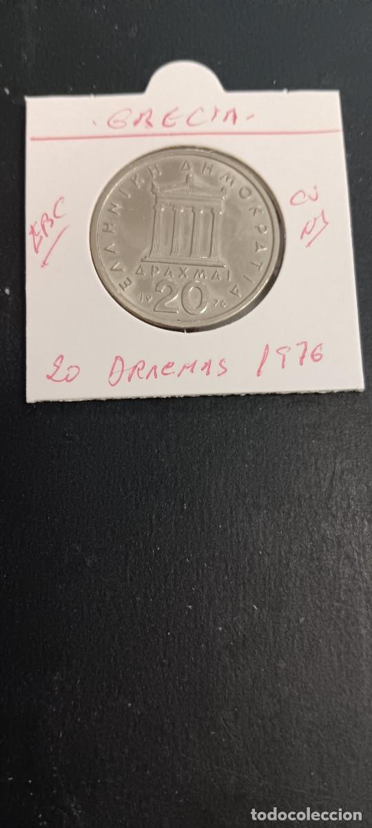 Monedas antiguas de Europa: GRECIA 20 DRACMAS 1976 MBC KM=120 (CUPRONIQUEL)