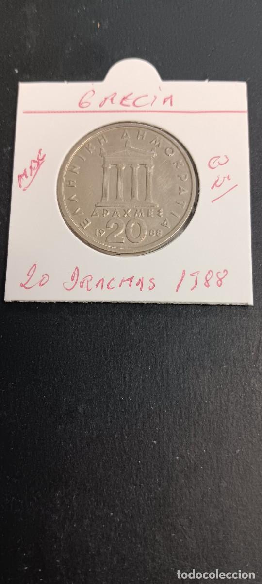 Monedas antiguas de Europa: GRECIA 20 DRACMAS 1988 MBC KM=133 (CUPRONIQUEL)