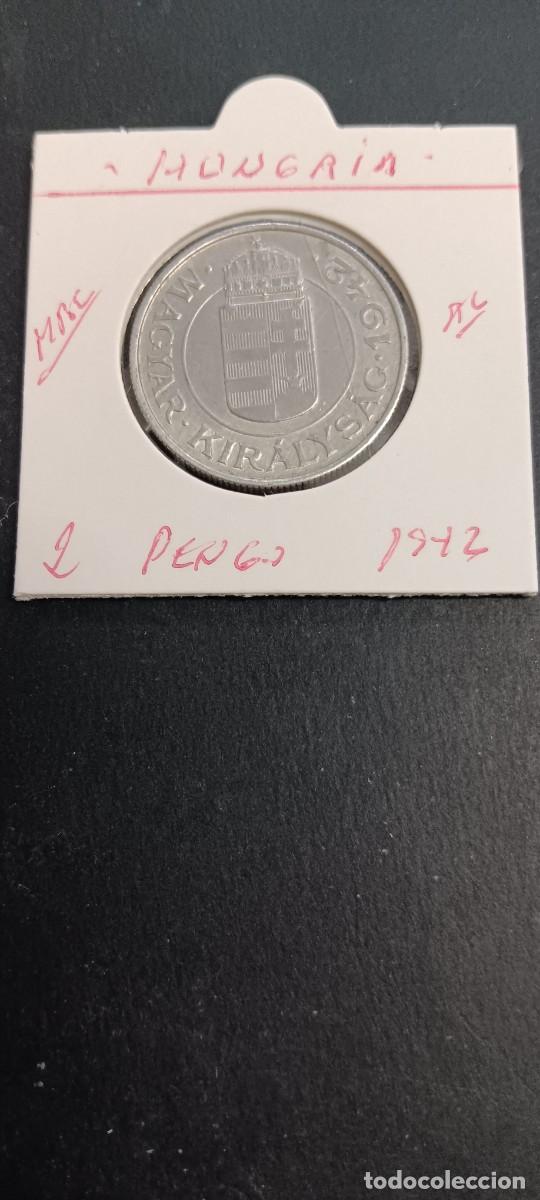 Monedas antiguas de Europa: HUNGRIA 2 PENGO 1942 MBC KM=518 (ALUMINIO)