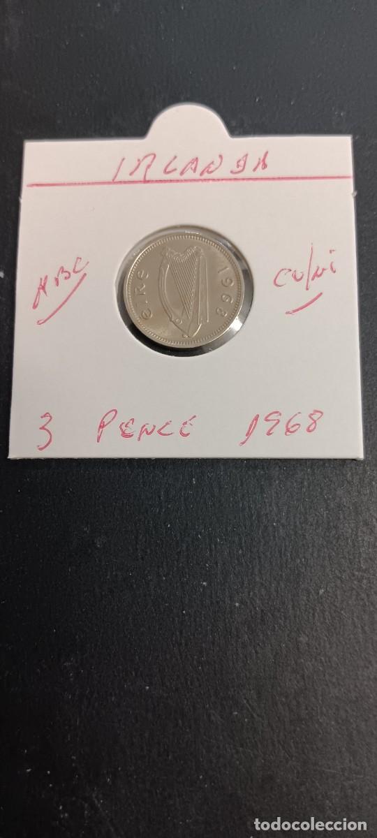 Monedas antiguas de Europa: IRLANDA 3 PENCE 1968 MBC KM=12a (CUPRONIQUEL)