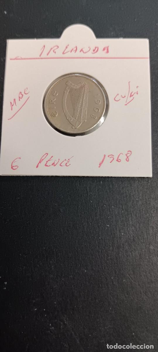 Monedas antiguas de Europa: IRLANDA 6 PENCE 1968 MBC KM=13a (CUPRONIQUEL)