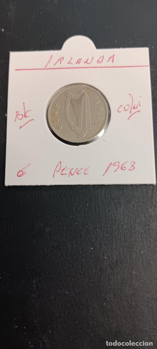 Monedas antiguas de Europa: IRLANDA 6 PENCE 1963 BC KM=13a (CUPRONIQUEL)