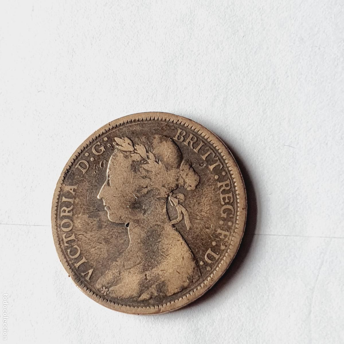Monedas antiguas de Europa: MONEDA-GRAN BRETA&Ntilde;A-HALF PENNY-1884-REINA VICTORIA-VER FOTOGRAF&Iacute;AS-COLECCIONISTAS.