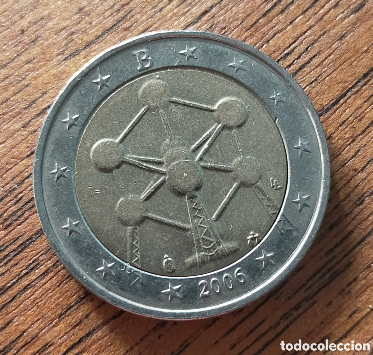 Monedas antiguas de Europa: moneda conmemorativa de 2 euros de B&eacute;lgica del a&ntilde;o 2006