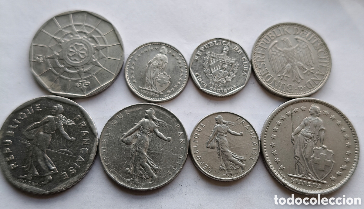 Monedas antiguas de Europa: Lote 8 Monedas Antiguas Europa