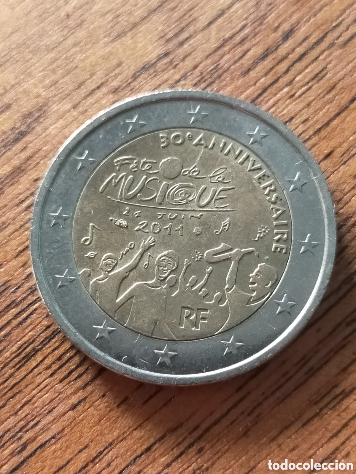 Monedas antiguas de Europa: moneda conmemorativa de 2 euros de Francia del a&ntilde;o 2011