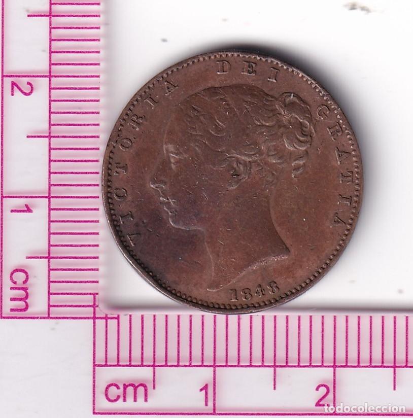 Monedas antiguas de Europa: CR5069 MONEDA 1 FARTHING REINO UNIDO LONDRES VICTORIA 1848