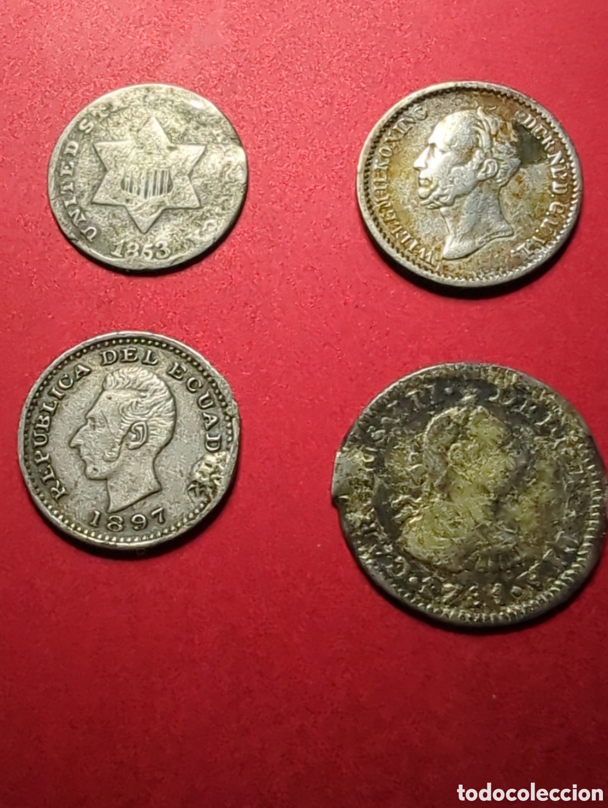 Monedas antiguas de Europa: Lote 4 monedas S. XVIII-XIX peque&ntilde;as de plata